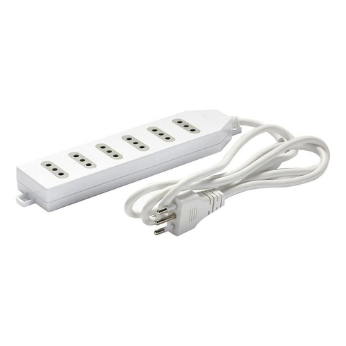 Alargador Electrico 1.5 Mts 6 Pos Blanco / Macrotel