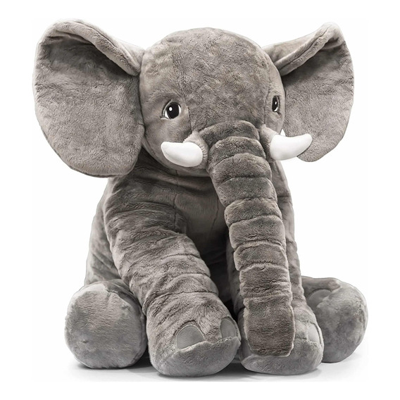 Almohada Elefante Bebés 60cm Cómoda Colores Suave