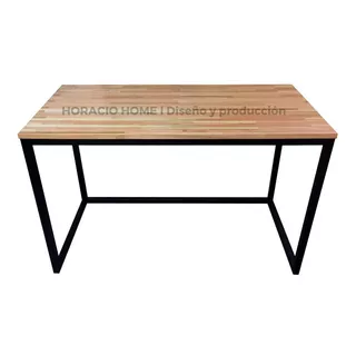 Escritorios 90cm Mesa Oficina Hierro Y Madera - Horaciohome