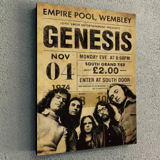 Cuadro De Rock Banda Genesis 1974 Poster
