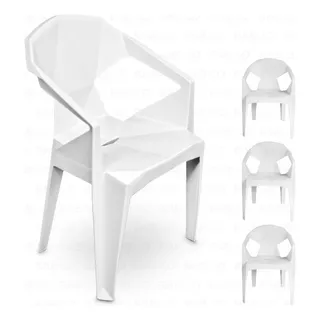 Kit 6 Cadeiras Poltrona Resistente Suporta Até 182kg Diamond