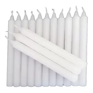 1 Kg De Velas Palito Brancas Com Essência De Mel -18cm