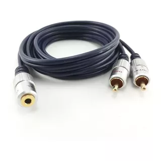 Cable 2*1 Plug Rca A Plug Jack Hembra 3,5mm 1.8mt