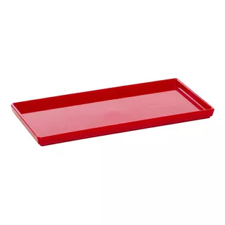 Prato Square Vemplast 13,5x27 Tropical Vermelho