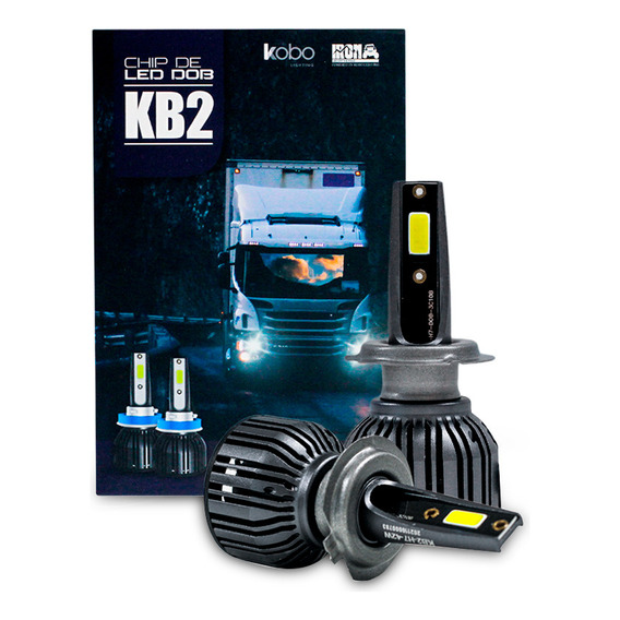 Kit Foco Led Kb2 42w 12/24v Chip Dob Hb3 Hb4 9005 9006 H4 H1
