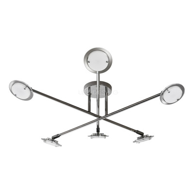 Plafon Araña Medusa Cromo 6 Luces 42w Moderno Luz Desing