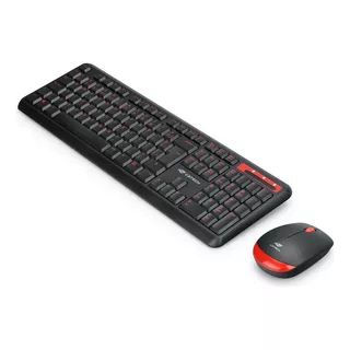 Teclado E Mouse Usb Sem Fio Abnt2 Wireless Ç E Luz Caps Lock K-w100bk C3tech