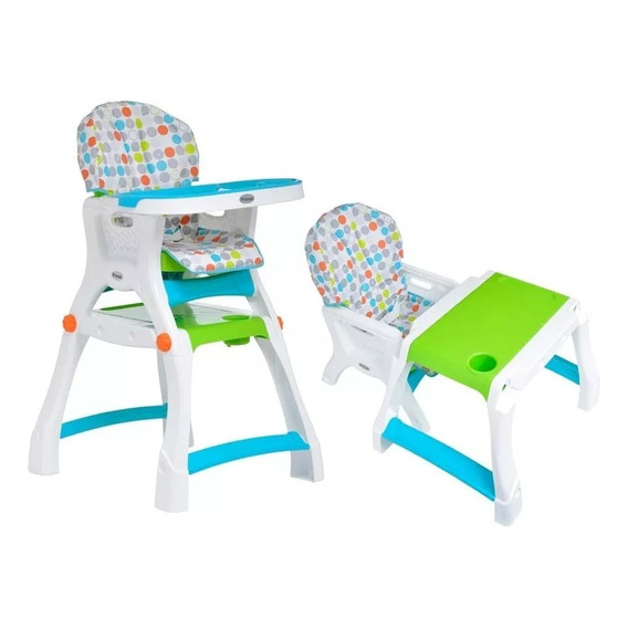 Silla Periquera Kinder City Circulos Unisex Verde 2 En 1