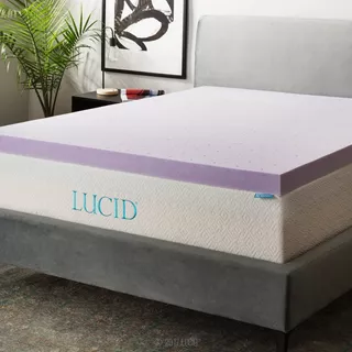 Colchoneta Memory Foam 3 PuLG Lucid Lavanda Individual