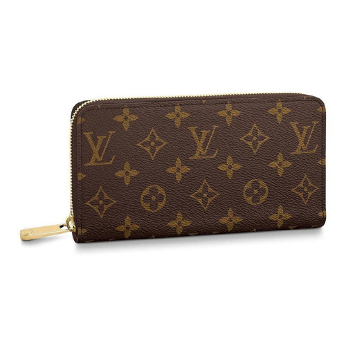 Billetera Louis Vuitton Zippy color brown de monogram canvas - 10cm x 19.5cm x 2cm