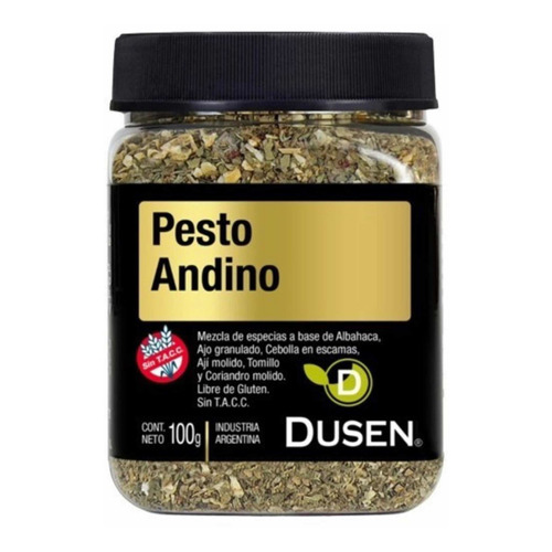 Pesto Andino Dusen Sin Tacc Certificación Kosher X 100 Grs.