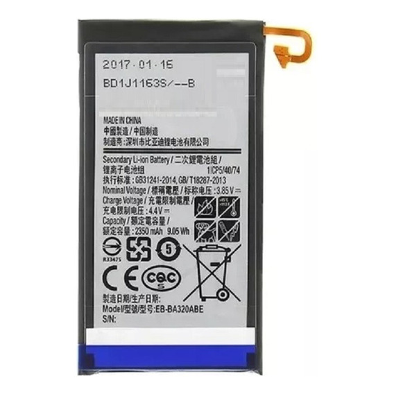 Bateria Para Samsung A3 2017 A320 2350 Mha Eb-ba320abe