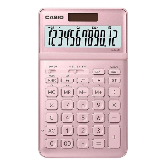 Calculadora Casio Jw-200sc Rosa Metalico Color Rosa claro