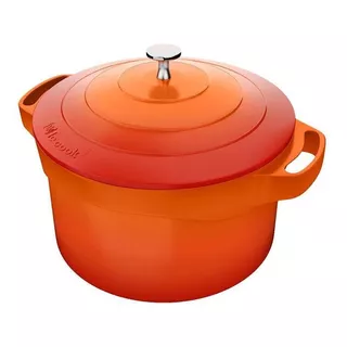 Caçarola Revestimento Cerâmico 7,2 Litros 28cm Le Cook Cor Laranja