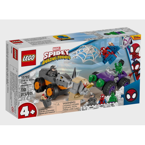 Lego Marvel Enfrentamiento Camiones Hulk Y Rhino 110 Pzs