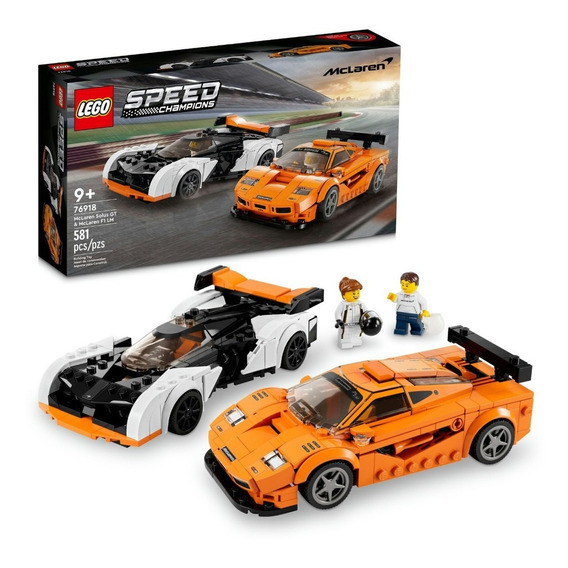 Kit Lego Speed Champions Mclaren Solus Gt Y F1 Lm 76918 3+ Cantidad de piezas 581.
