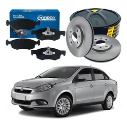  Kit Disco Pastilha Dianteiro Grand Siena 1.4 1.6 2012 A 2016