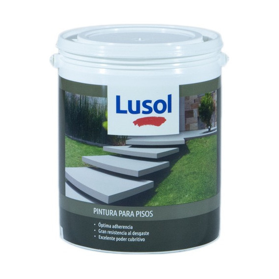 Lusol Pintura Para Pisos Alta Resistencia X 4 Lt Color Rojo Oxido