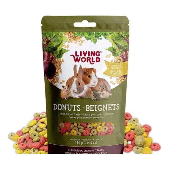 Snack Donuts Living World 120g Roedores Conejo Hámster Cuy A