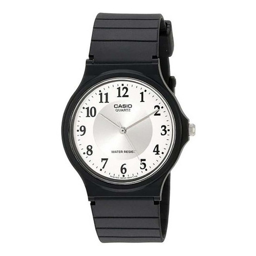 Reloj Casio Hombre Mq-24-7b3 Color de la malla Negro Color del bisel Blanco 7B3 Color del fondo Blanco