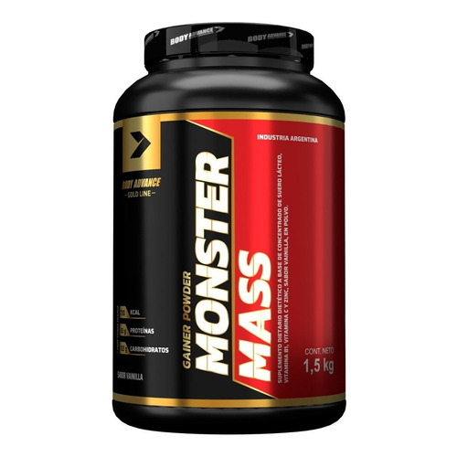 Monster Mass X 1.5 Kg Body Advance - Ganador De Peso Sabor Vainilla