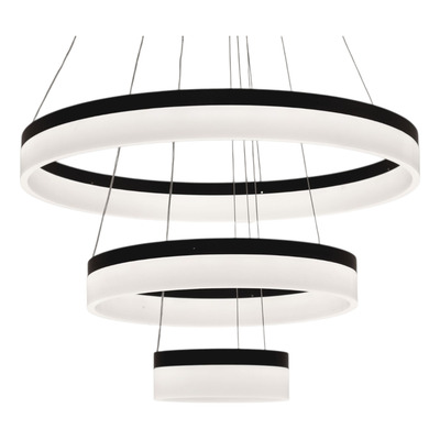 Colgante Advance Ø60-40-20cm Blanco Dinamico 55w Negro