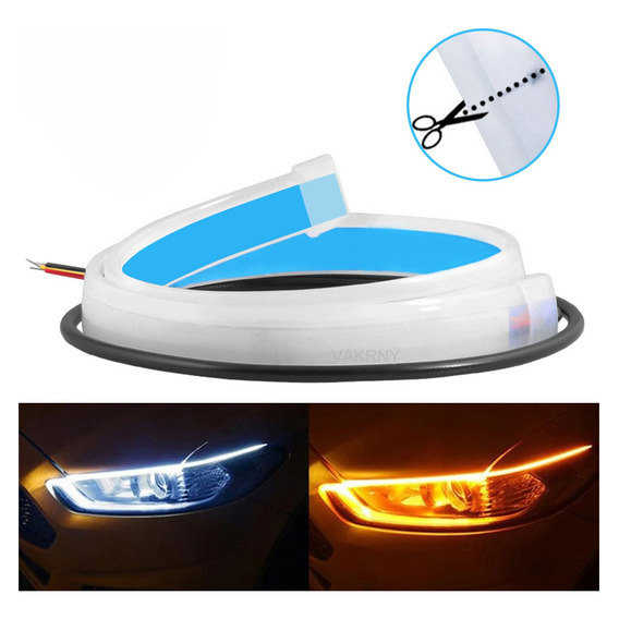 60cm Par Tira Led Drl Flexible Direccional Secuencial Auto