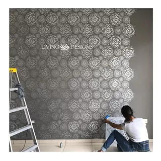 Plantilla Decorativa Living Melrose Gran F 60 X 70 Stencil 