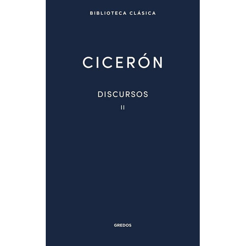 Libro Discursos 2 Cicerón Gredos