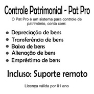 Pat Pro Sistema Para Controle De Patrimônio - Licença 01 Ano