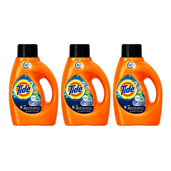 Tide Febreze Sport X3 Jabón Líquido Ropa Limpieza Profunda