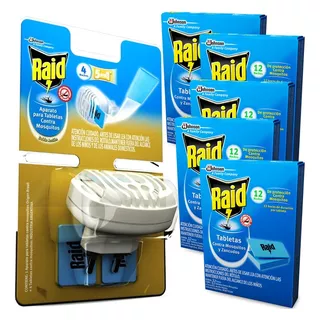 Aparato Raid Para Mosquitos Que Se Enchufa Con 60 Tabletas 