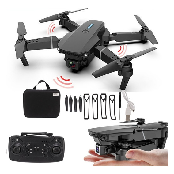 Drone Mini Cámara 1080p  Control Remoto Wifi Luz Led