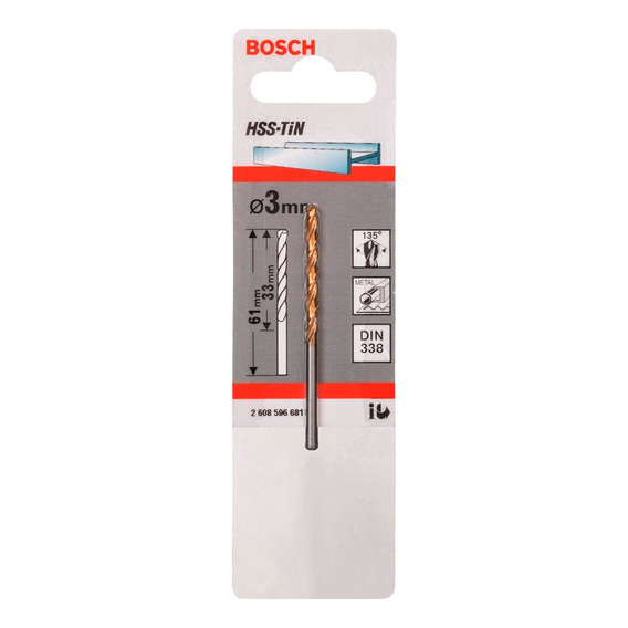 Broca Bosch Hss-tin 3mm
