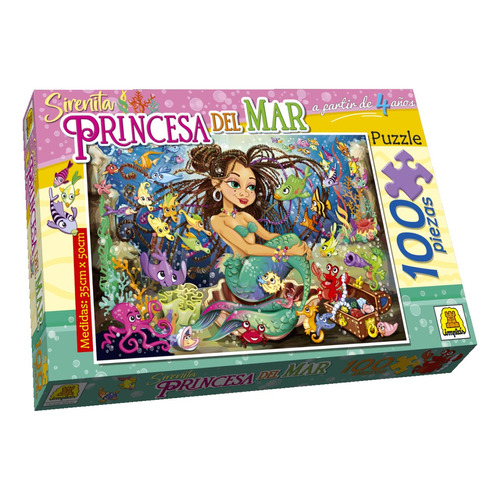 Rompecabezas Puzzle Sirenita Princesa Del Mar 100 Pzs 208