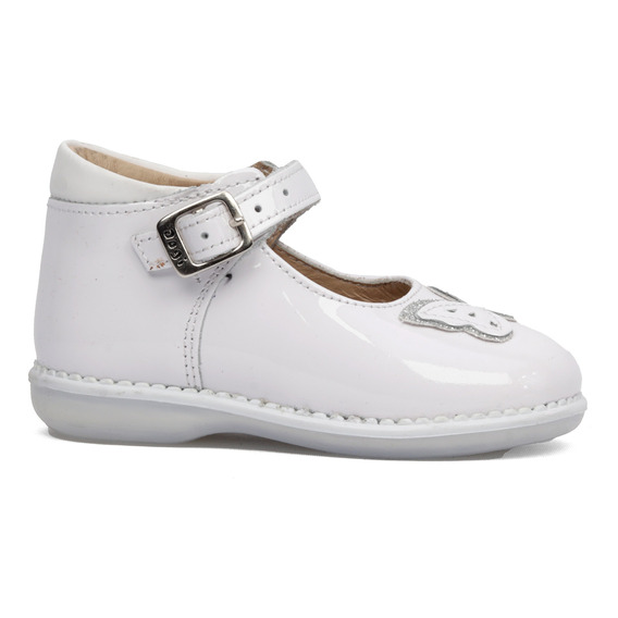 Zapatos Niña Blanco Piel Mariposa Dogi -776 12-14½ Gnv®