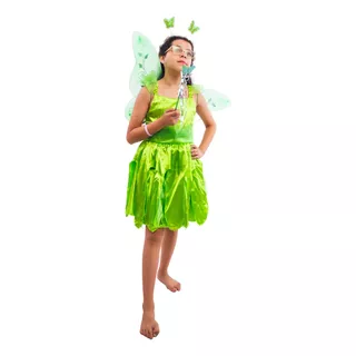 Disfraz Infantil Completo Campanita Tinker Bell Disney