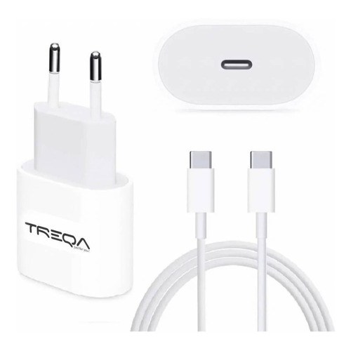 Cargador Treqa Para Celular Tablet Con Cable Tipo C A Tipo C