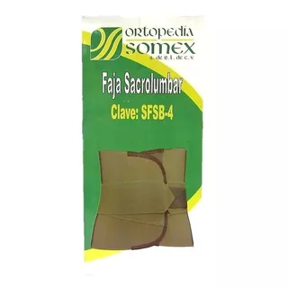 Faja Sacrolumbar Entallada Beige Marca Somex 