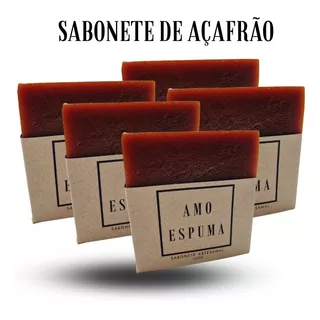 Kit 6 Sabonetes De Açafrão Curcuma Depilatório Artesanal 