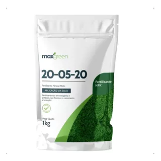 Adubo Forth Maxgreen 20-05-20 1kg Fertilizante P/ Jardinagem