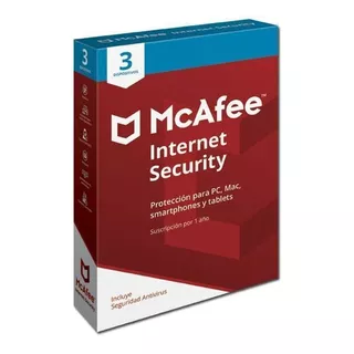 Internet Security Mcafee 3 Dispositivos/mis00lnr3rp1