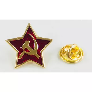 Pin Estrella Roja Símbolo Comunista Hoz Y Martillo