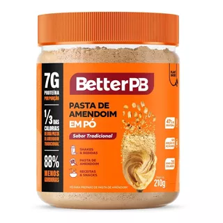 Pasta De Amendoim Em Pó 210g Betterpb Tradicional