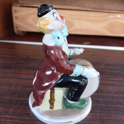 Antiga Estatueta Em Porcelana Espanhola Copo De Ângelo 