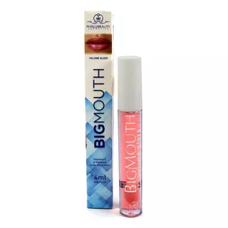 Brillo De Labios Phállebeauty Incolor Big Mouth, 4 Ml, Acabado Rosa Brillante