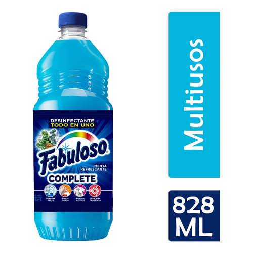 Limpiador Líquido Fabuloso Complete Azul 828 Ml