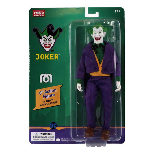 Figura Joker Mego de Joker Dc Comics de 20 cm, Batman Enemy