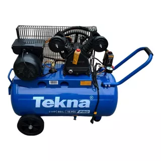 Compressor De Ar Elétrico Tekna Cp10080 Monofásica 80l 2hp 220v 60hz Azul