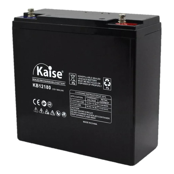 Batería Recargable 12v 18ah Kaise Sellada Ups Alarma Kb1218